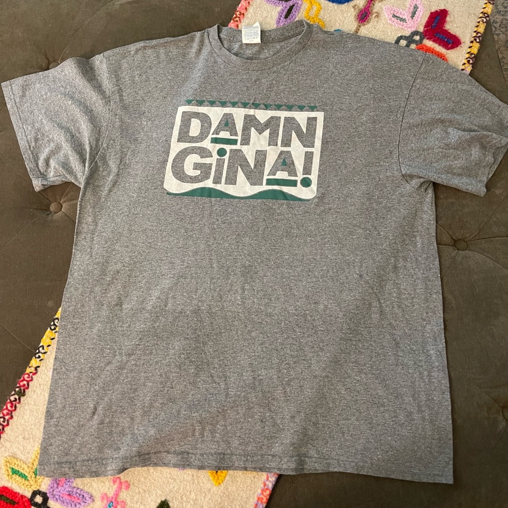 Gildan Gray 'Damn Gina!' Graphic Tee